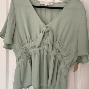 Green blouse